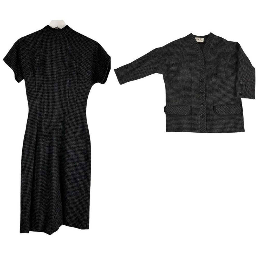 Vintage couture Jonathan Logan Wool 2 Piece Dress